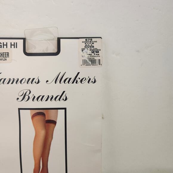 Vintage NIP Famous Makers Day sheer Thigh Hi Nude - Picture 2 of 4